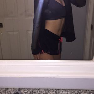 Victoria’s secret black fishnet zip up jacket